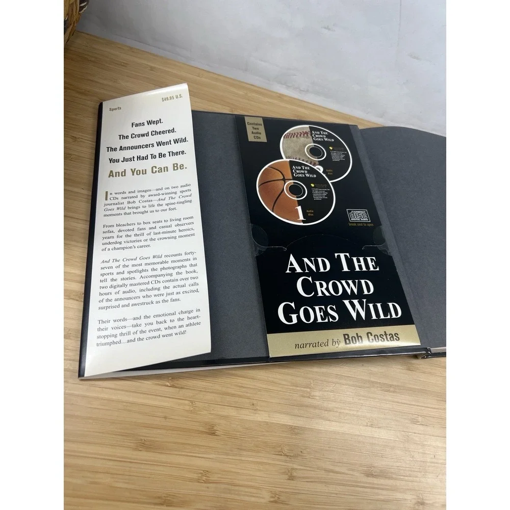 And the Crowd Goes Wild 1999 1st Ed Book + 2 Audio CDs‎ Bob Costas